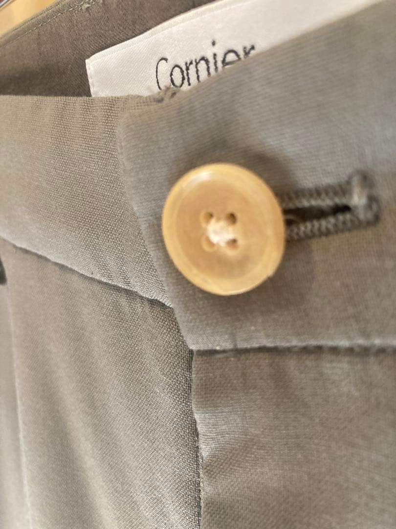 パンツ Super130 WORSTED WOOL 2-TUCK WIDE PANTS