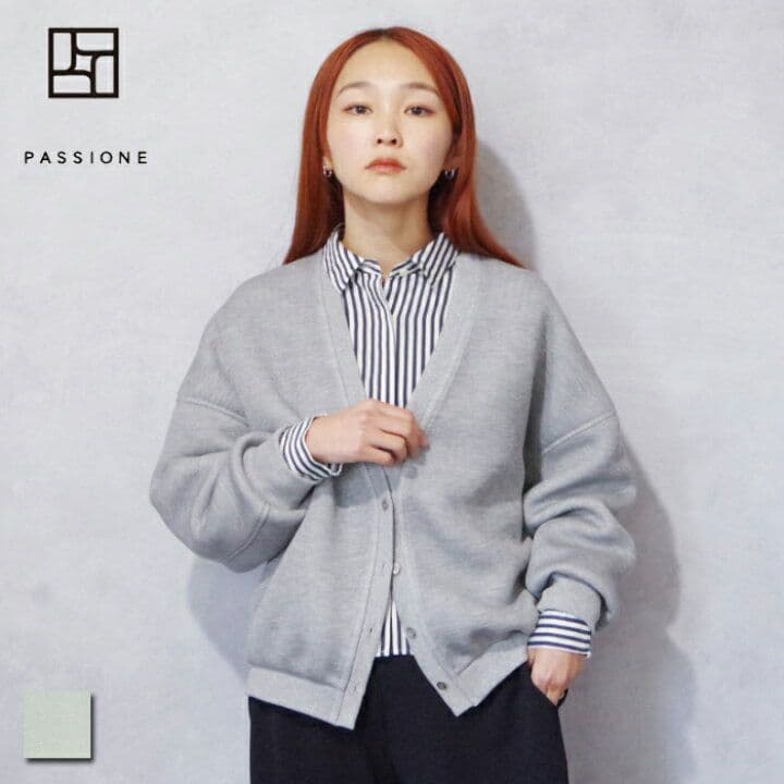 新品タグ付 パシオーネ カフネ カーディガン ミントグリーン Mサイズ Mal.