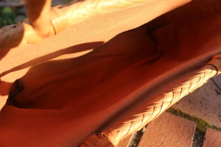 六角花結び編み 山葡萄 かごバッグ 網代編み やまぶどう 山ぶどう カゴバッグ