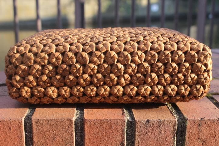 六角花結び編み 山葡萄 かごバッグ 網代編み やまぶどう 山ぶどう カゴバッグ