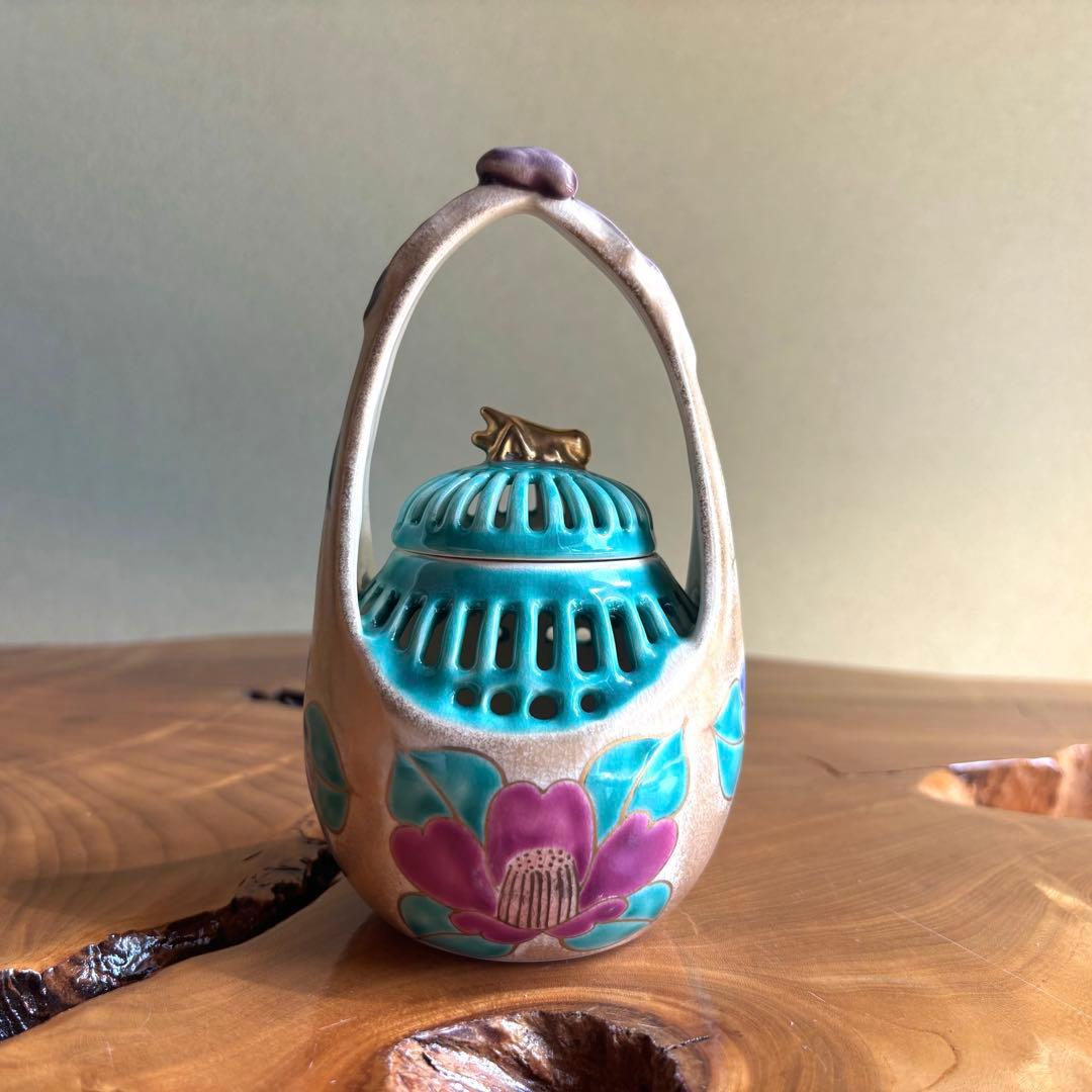 京焼 仁清椿高炉 平安 小川与山 与山窯 共箱