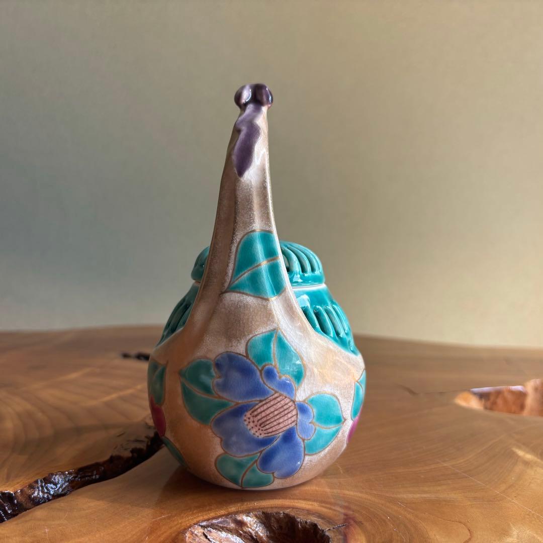 京焼 仁清椿高炉 平安 小川与山 与山窯 共箱