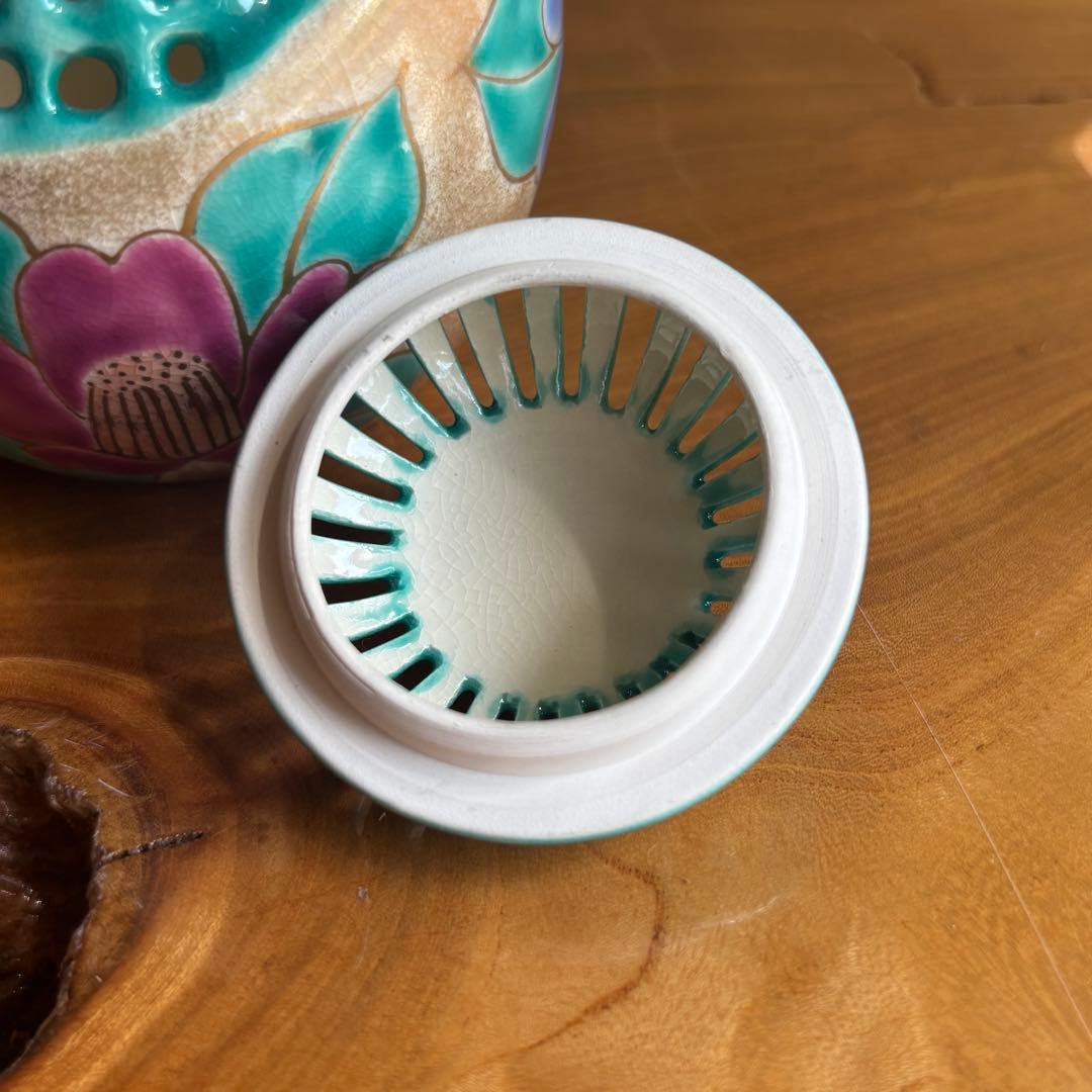 京焼 仁清椿高炉 平安 小川与山 与山窯 共箱