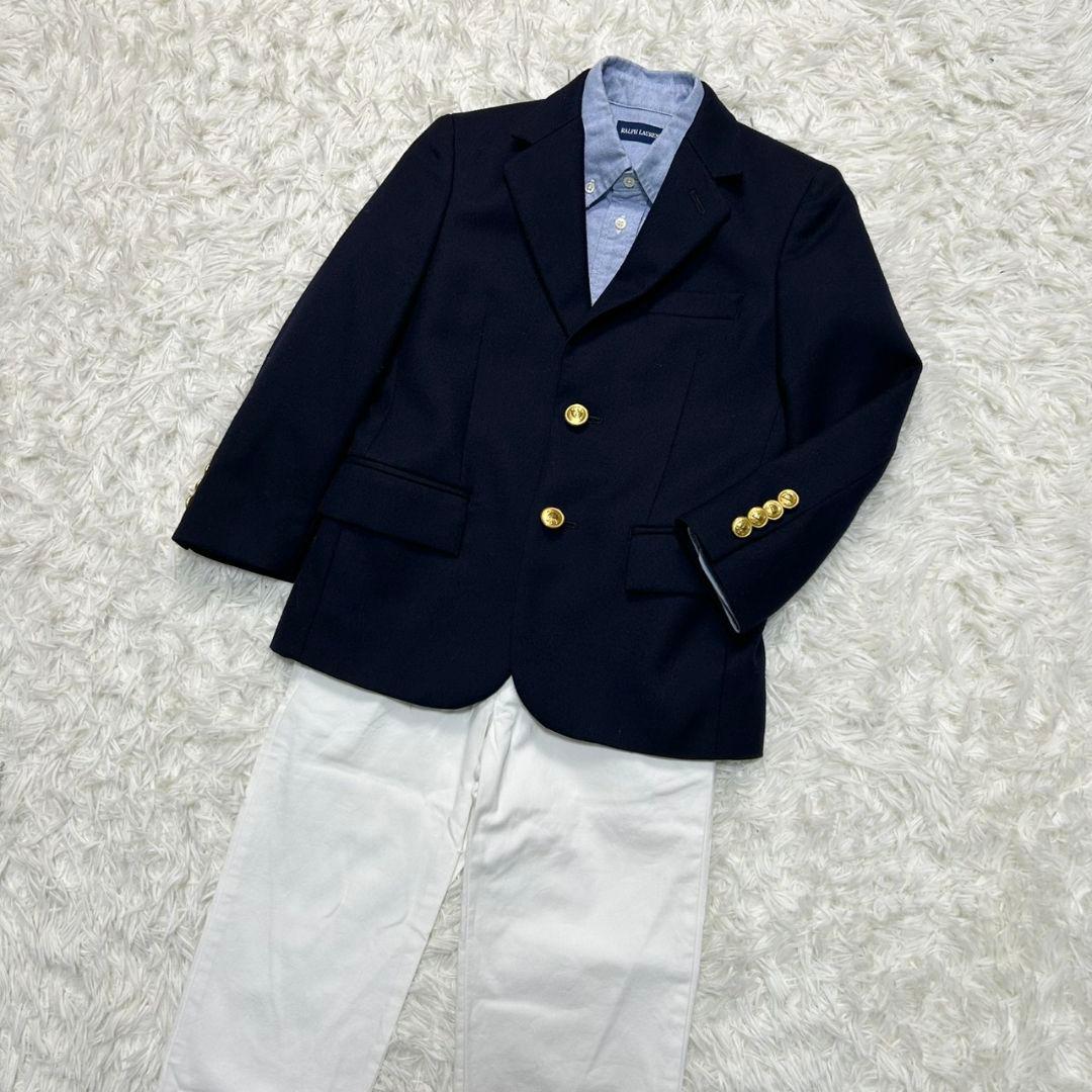 【美品】ラルフローレン フォーマル スーツ キッズ 120 卒服 カジュアル