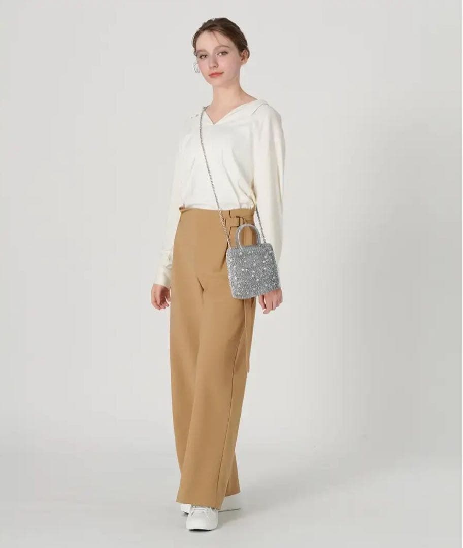 アンテプリマ　ペルラグリッター　ワイヤーバッグパール　シルバー極美品