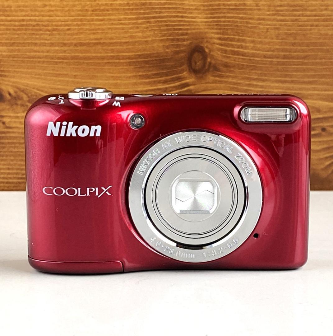 【美品】Nikon COOLPIX L31レッド コンデジ単3形乾電池式 動作品
