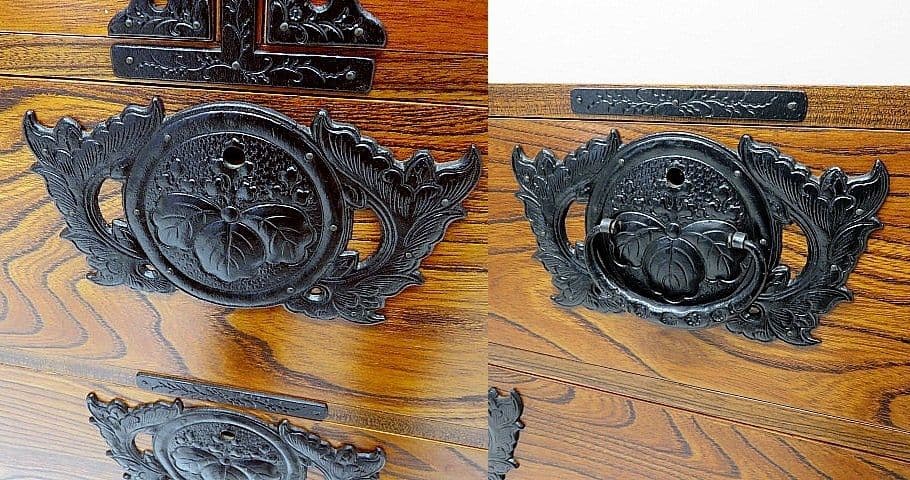 美品　伝統工芸　岩谷堂箪笥 整理箪笥 ケヤキ材 欅材　拭き漆仕上げ 和箪笥