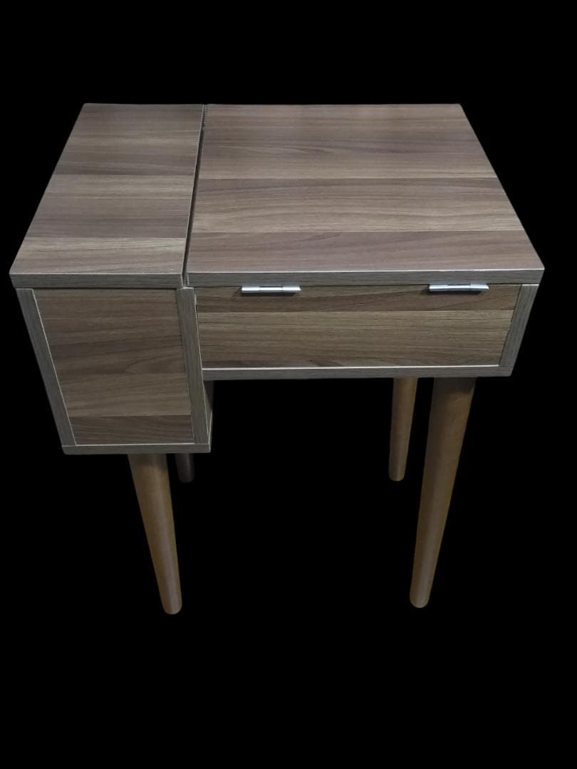 nico コンパクト木製ドレッサー スツール付き