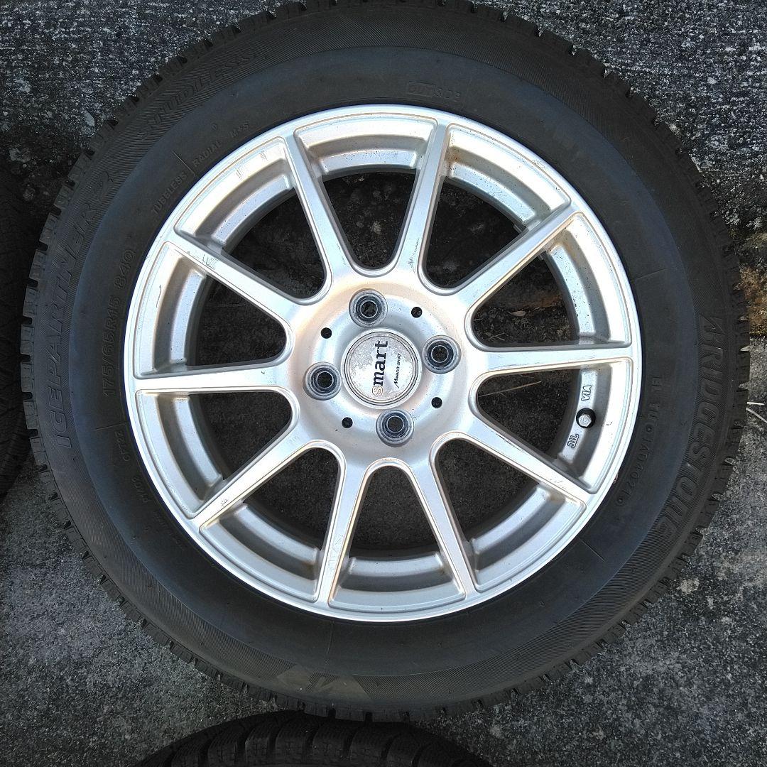 ミニバン、コンパクトカーにBSスタッドレス4本～15インチアルミ付き