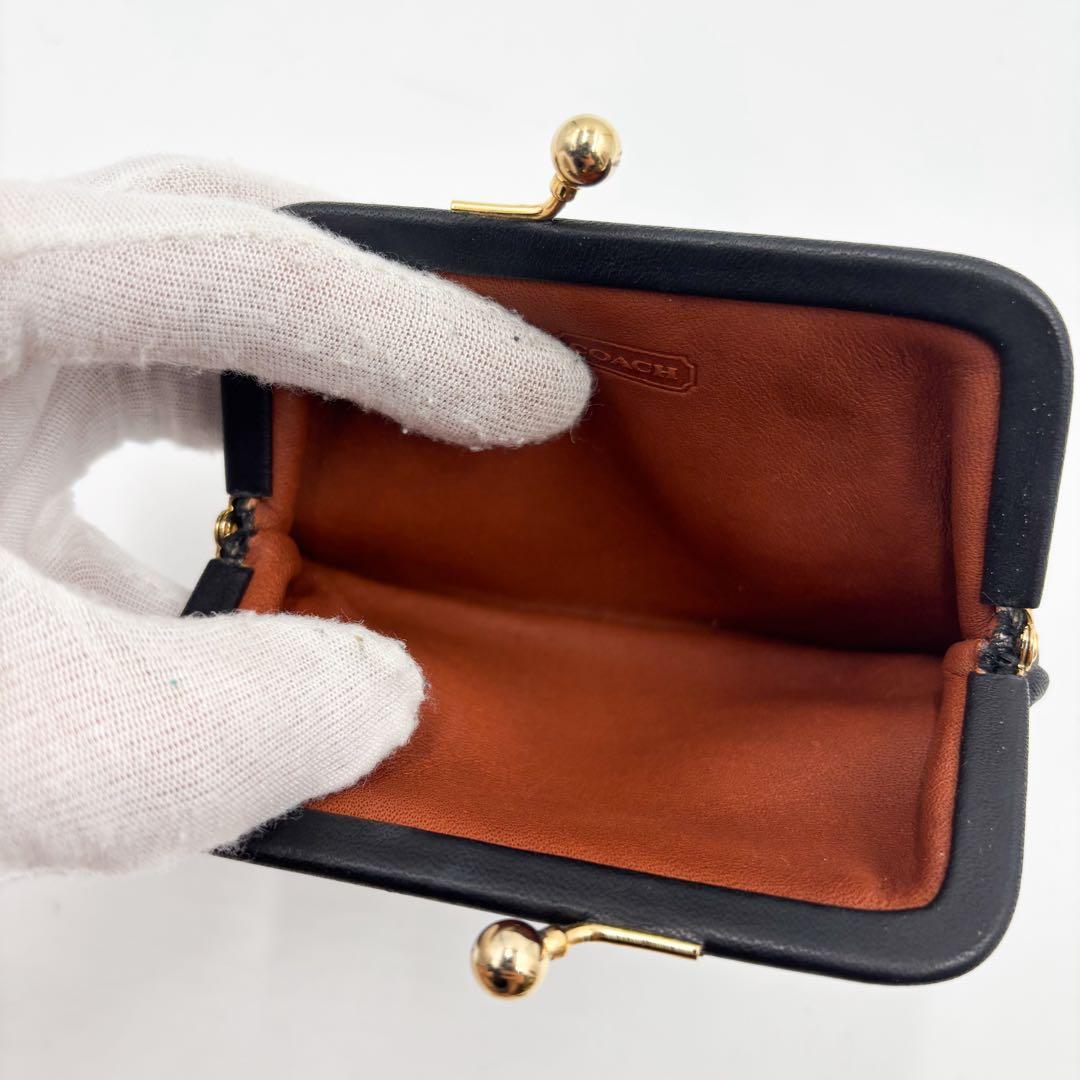 【未使用に近い】コーチ COACH 財布　ケース がま口 オールド　黒
