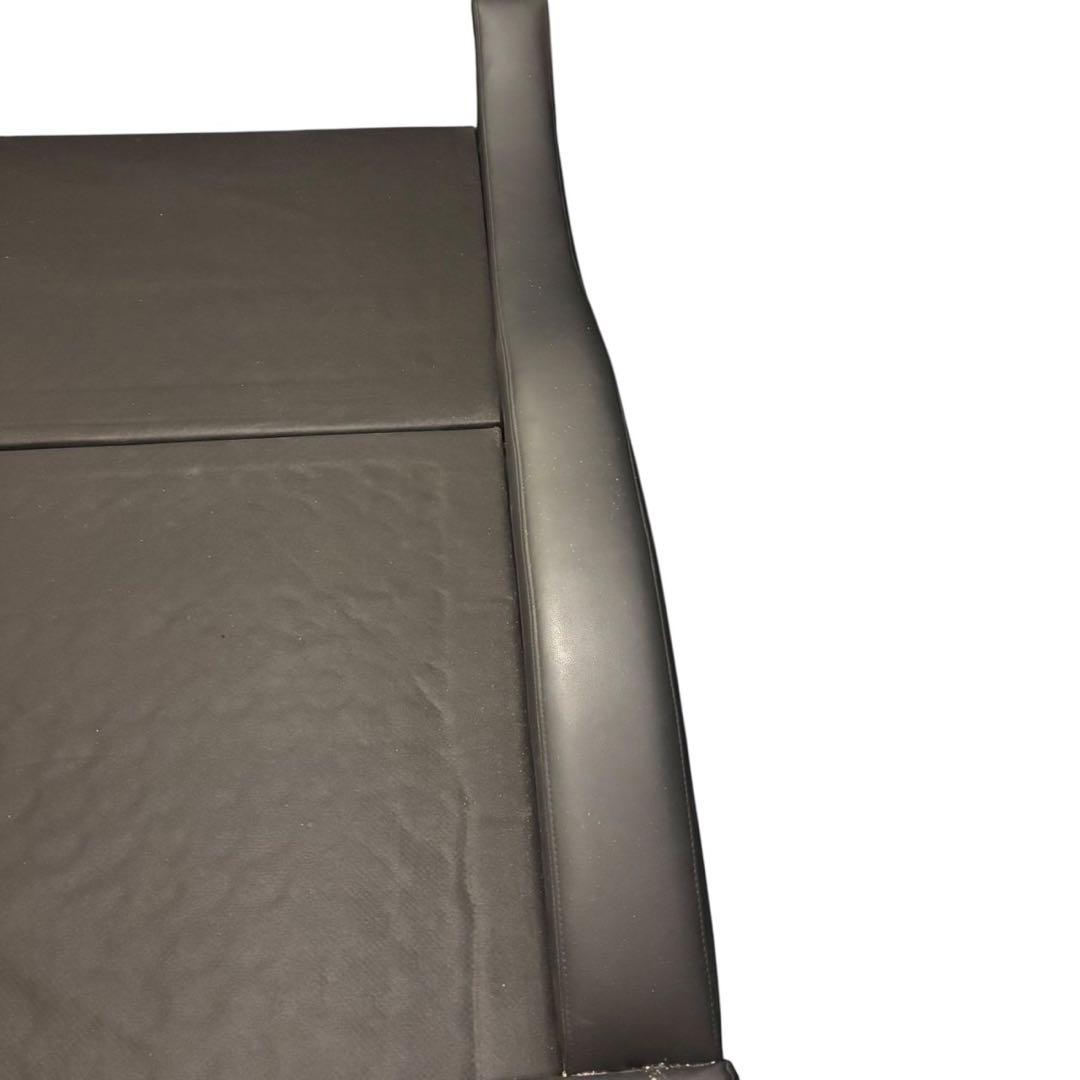 限定配送 ワイド ダブルベッド フレーム レザー 高級感 モダンブラック 羽 F