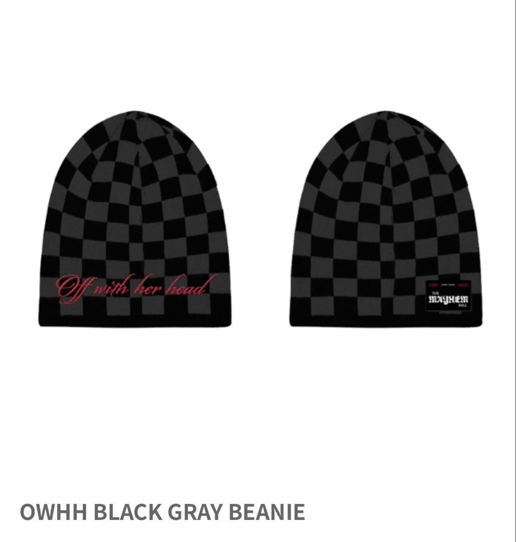 K様　ご依頼分 ビーニー(グレー&黒)