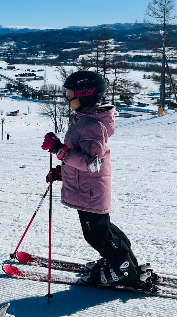 【美品】イスビョン ISBJORN SWEDEN ファー付 スキーウェア 上下