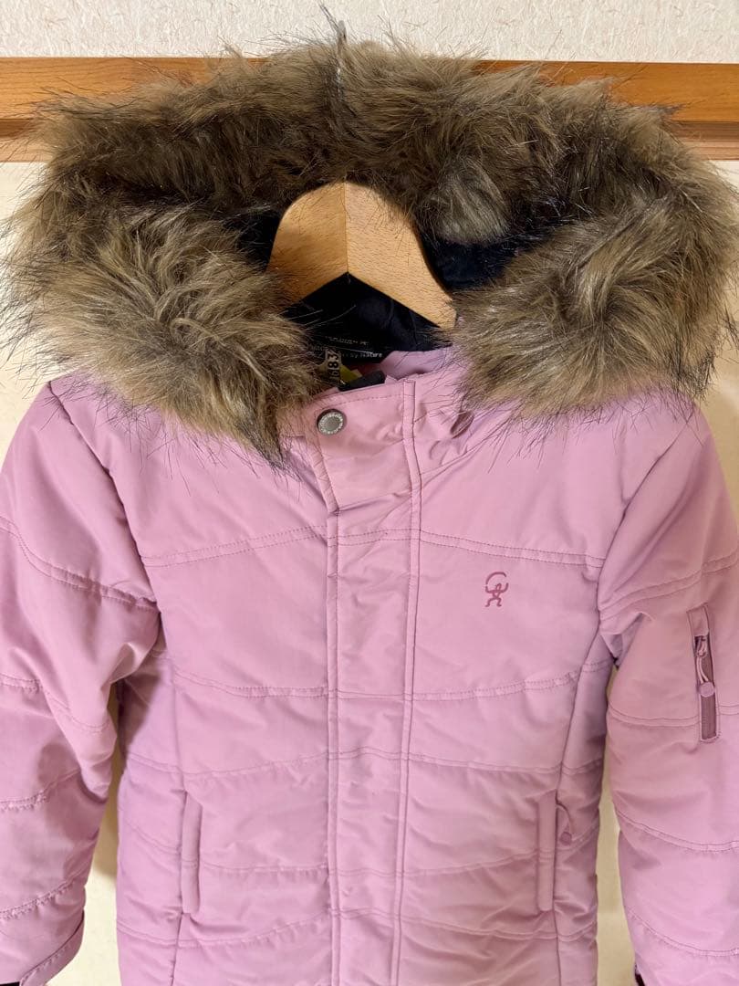 【美品】イスビョン ISBJORN SWEDEN ファー付 スキーウェア 上下