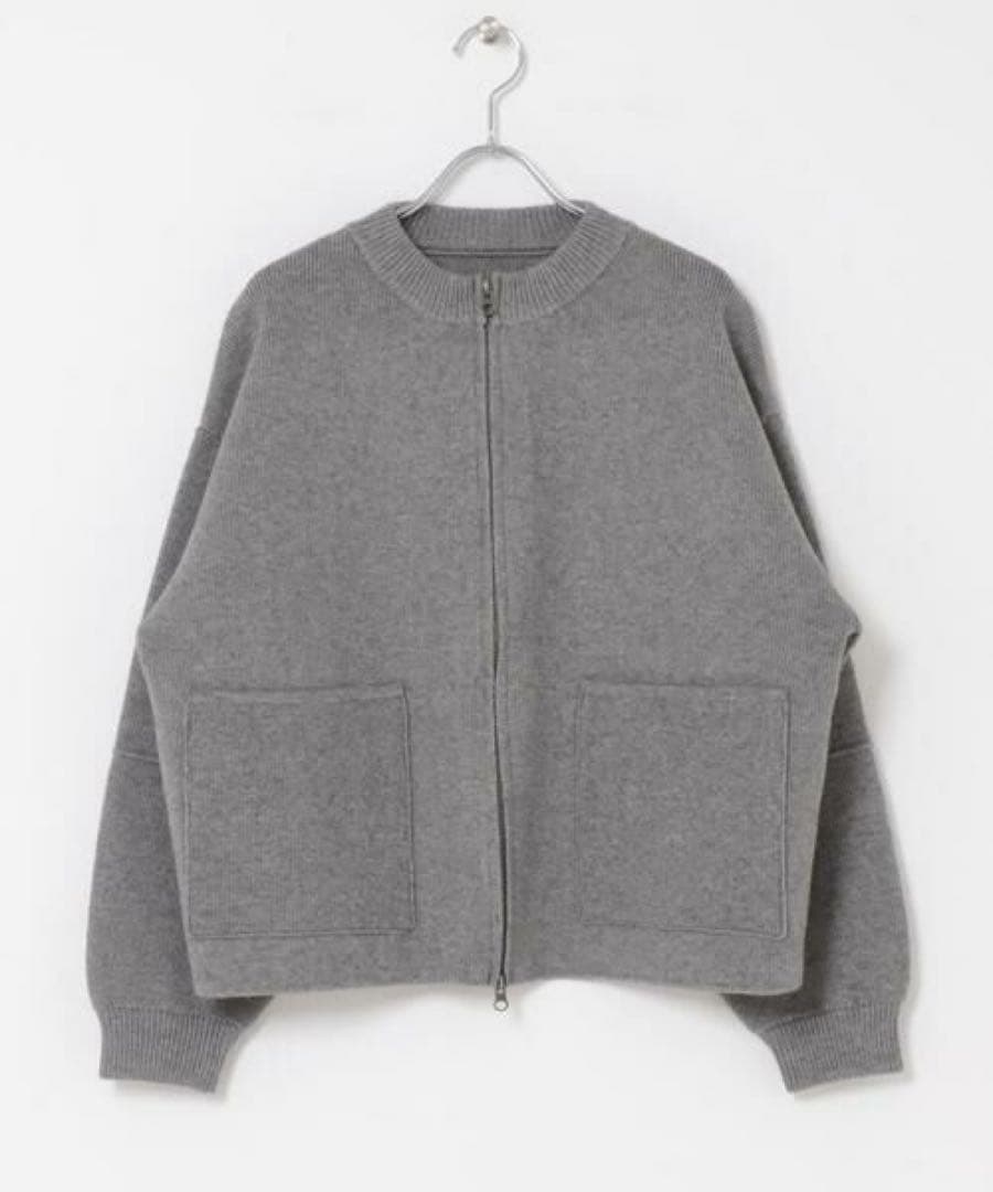 【アーバンリサーチドアーズ】ニットZIPブルゾン　グレー