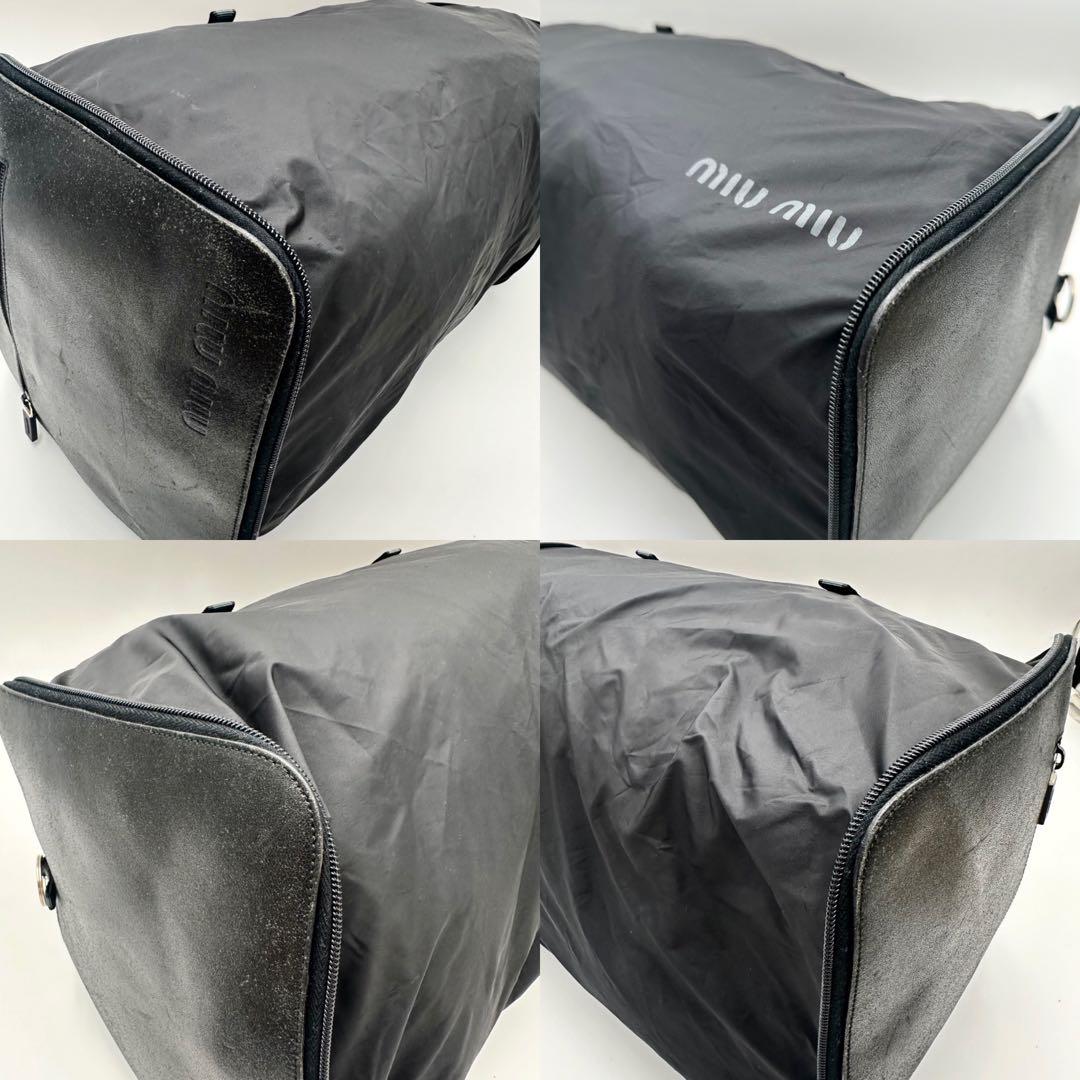 バッグ 00s Miu Miu Archive Leather Boston Bag