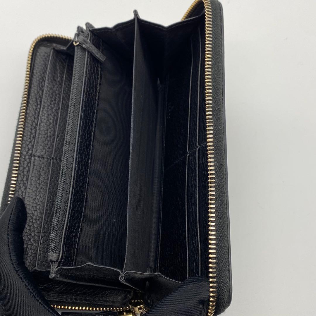 GUCCI・グッチ・長財布・ソーホー・タッセルチャーム・ラウンドファスナー・黒