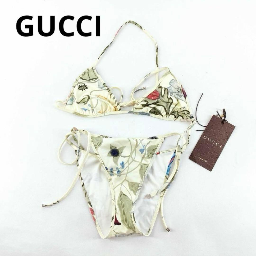 美品　GUCCI グッチ 水着 ビキニ フラワー XS 　タグ付き 67