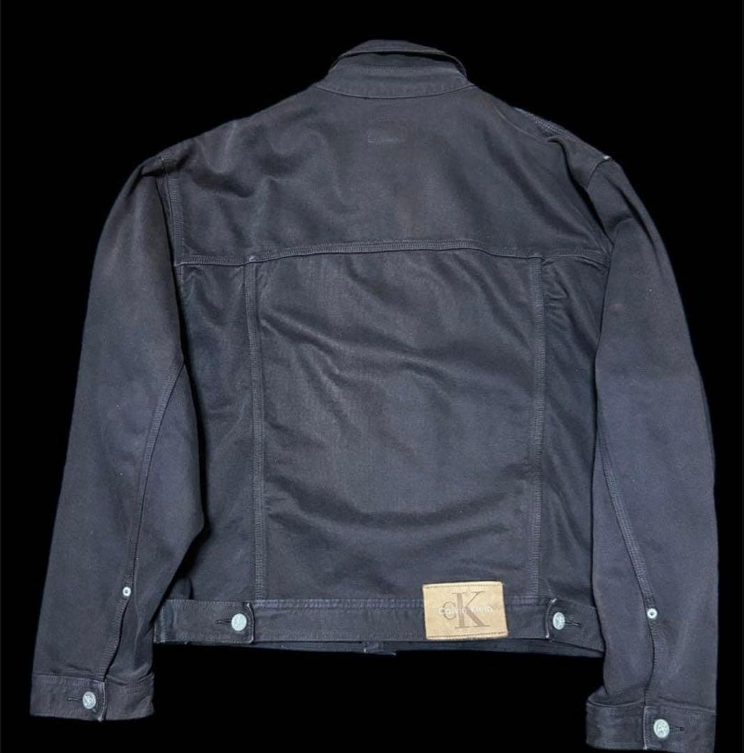 古着CKカルバンクライン オーバーサイズ ブラック デニムジャケットL