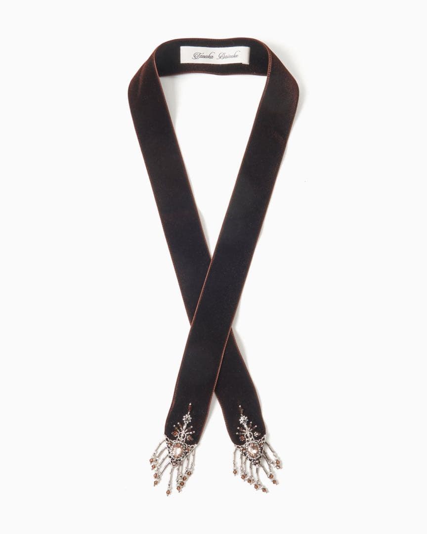 ヘアアクセサリー tanaka daisuke velvet long ribbon Brown