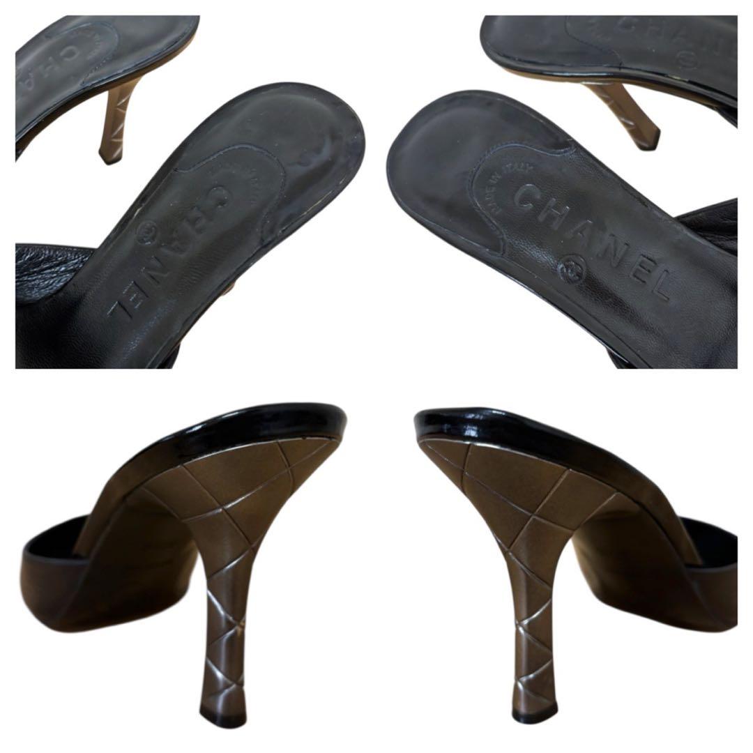 【極美品】シャネルCHANEL★付属品あり★ココマーク★レザー★ミュール黒24