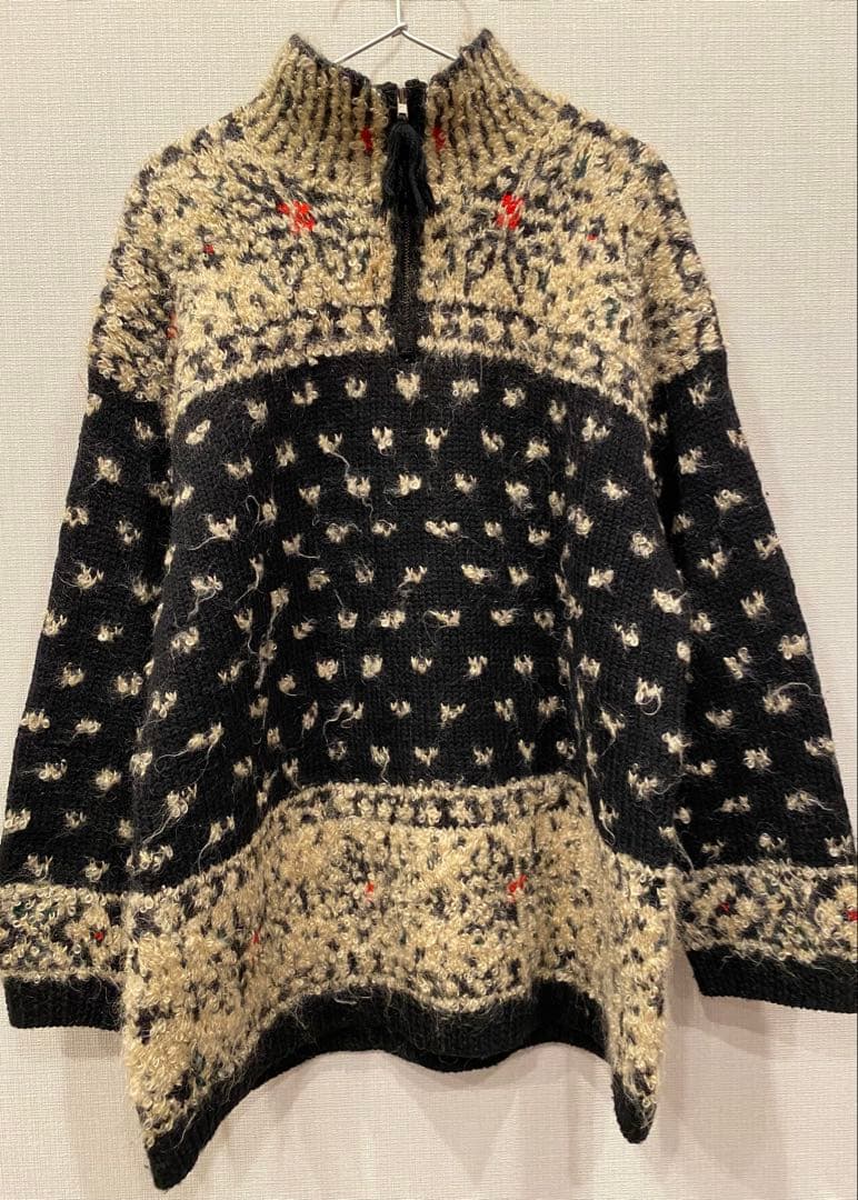 80’s〜90’s モヘア ハーフジップニット