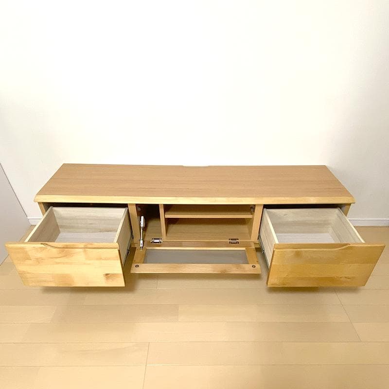 ニトリ テレビ台 ローボードNアルナス 150 天然木 ライトブラウン