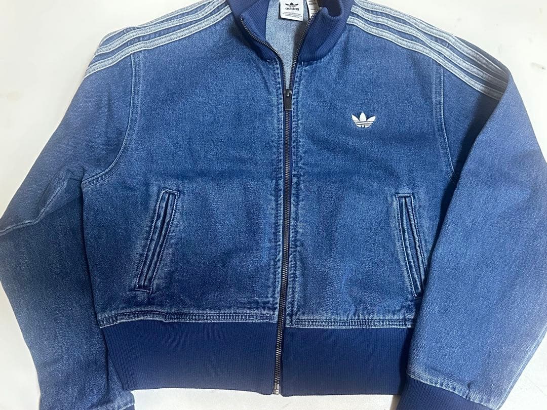 adidas アディダス トラックジャケット 紺ジャージ生地アディカラー デニム