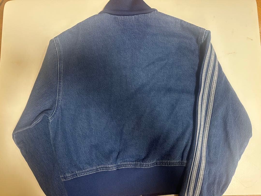 adidas アディダス トラックジャケット 紺ジャージ生地アディカラー デニム