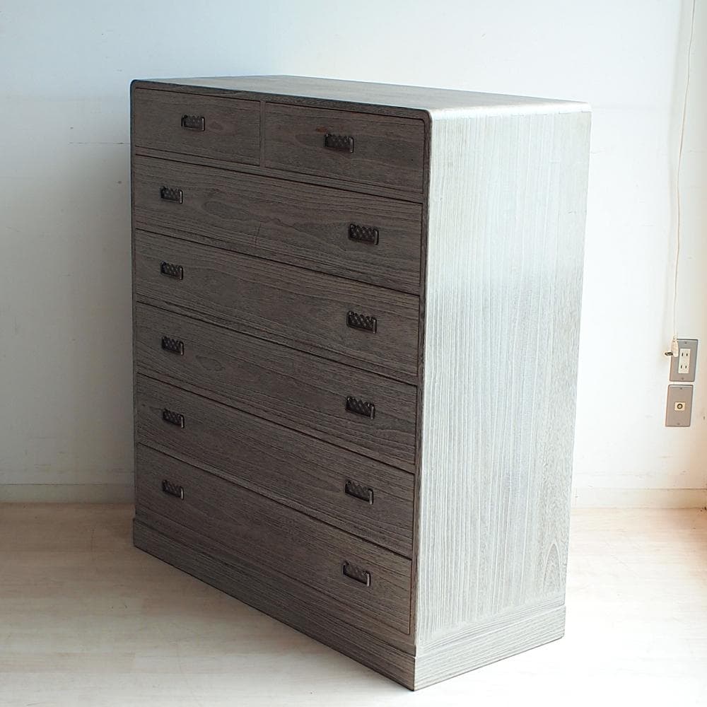 伝統工芸 加茂桐箪笥 桐匠 「柏 正衛」 作 整理箪笥 6段 ZR24077