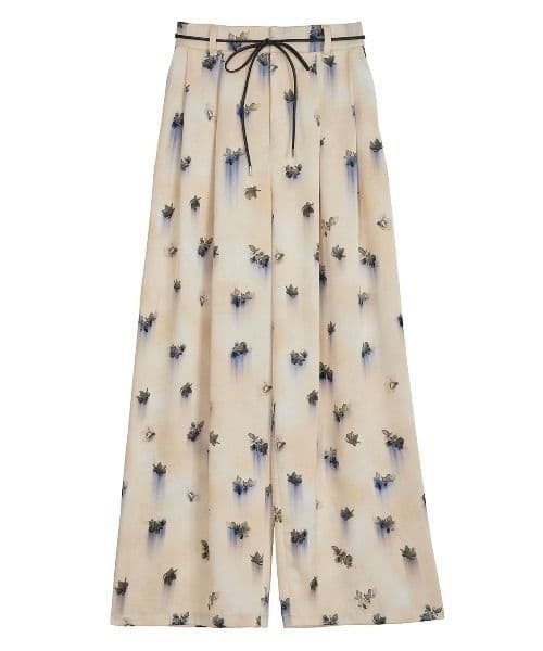 パンツ AmeriVINTAGE CLARA SATIN TUCK PANTS