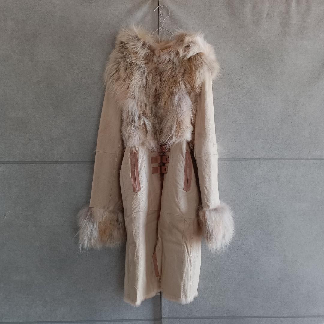 KRYOS クリオス ファー付 レザーコート X3499