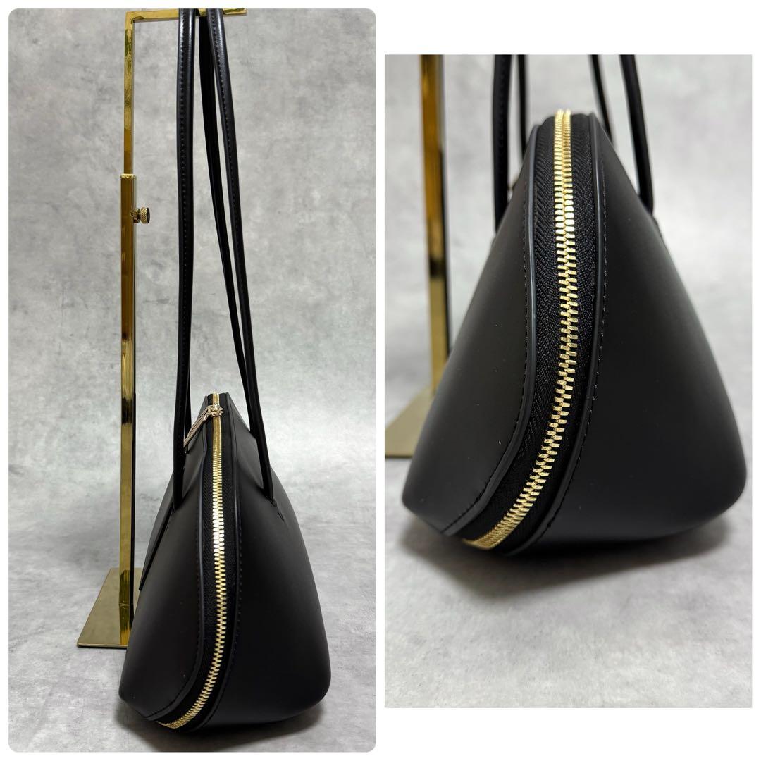 うっちー アドカラム 黒 ゴールド ロングハンドルボストンバッグ