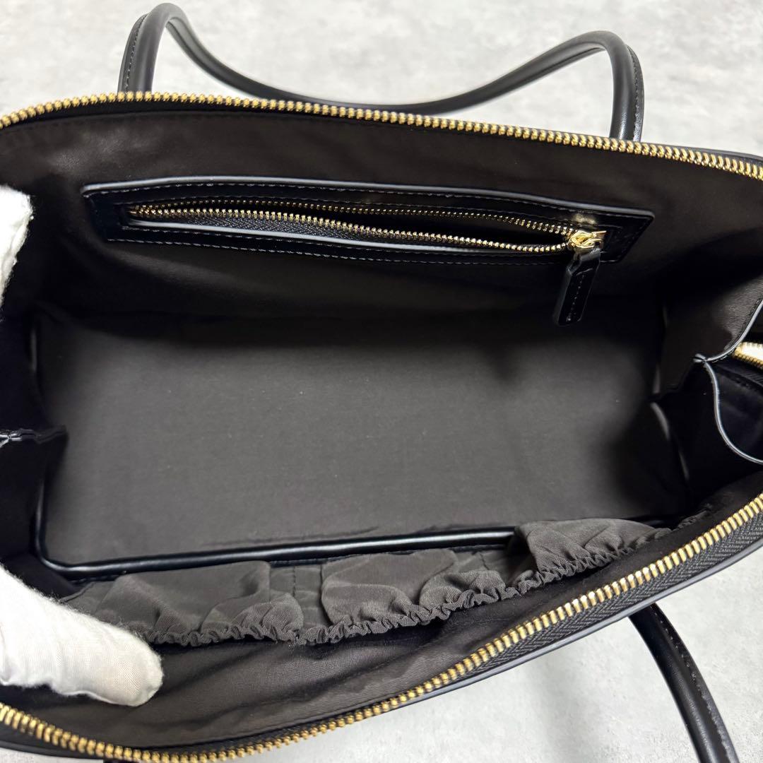 うっちー アドカラム 黒 ゴールド ロングハンドルボストンバッグ