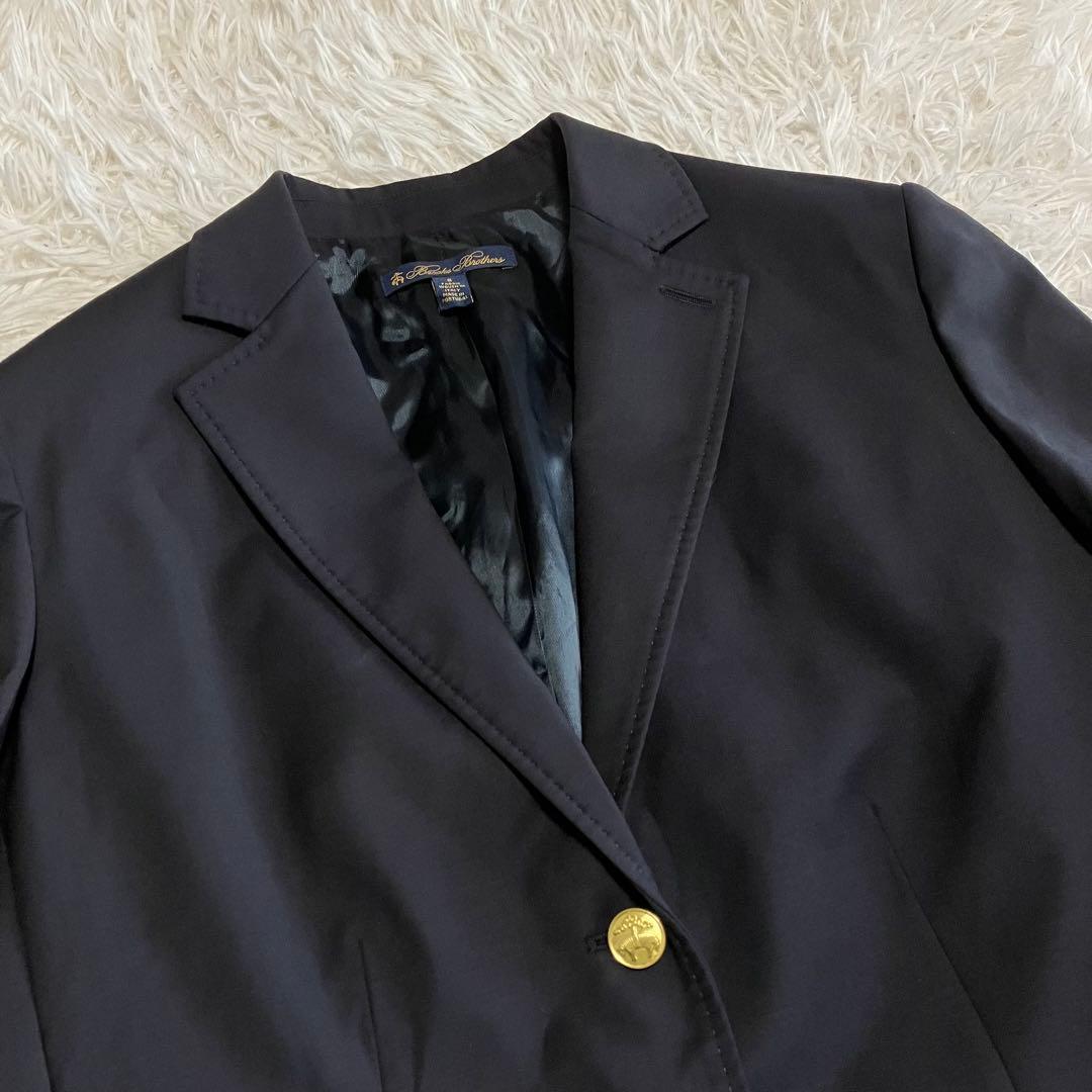 高級 ブルックスブラザーズ テーラードジャケット 紺ブレ 金ボタン ロロピアーナ