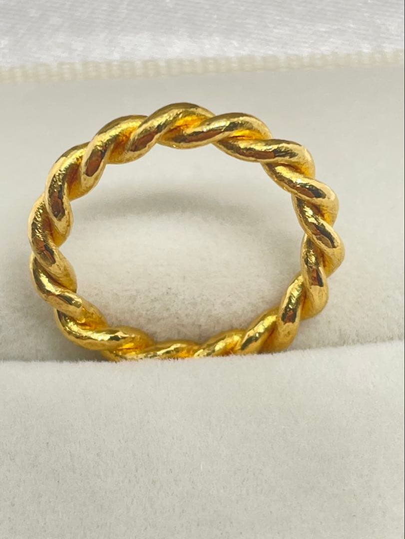 K24 純金 ツイストリング 3.49g指輪 リング ハンドメイド