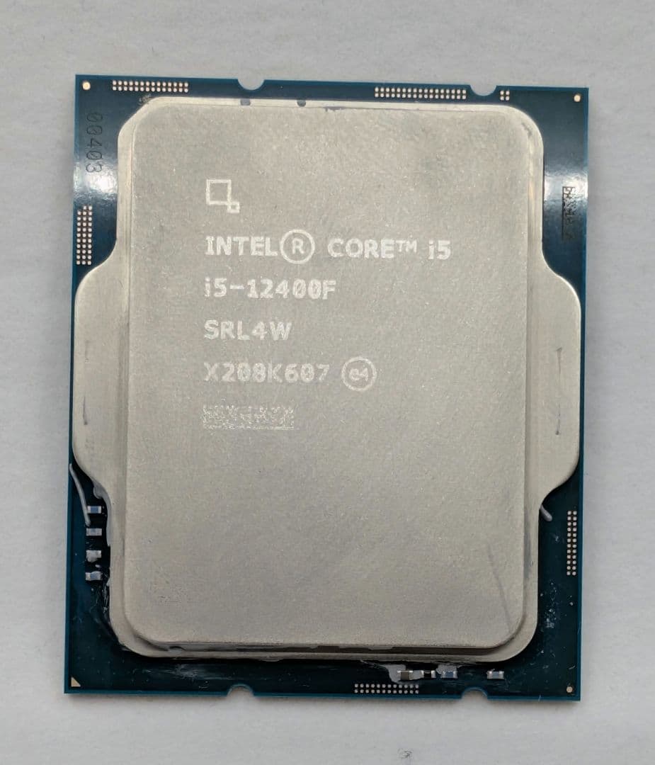 intel 12400F　マザーボード　メモリの3点セット
