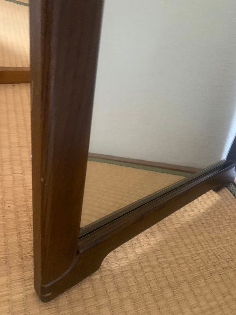 姿見鏡　アンティーク　鏡　ミラー　スタンド鏡　木製