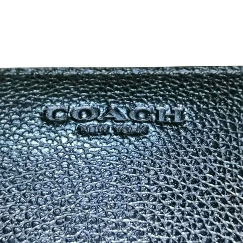 【新品未使用】 COACH 本革ラウンドファスナー長財布 黒