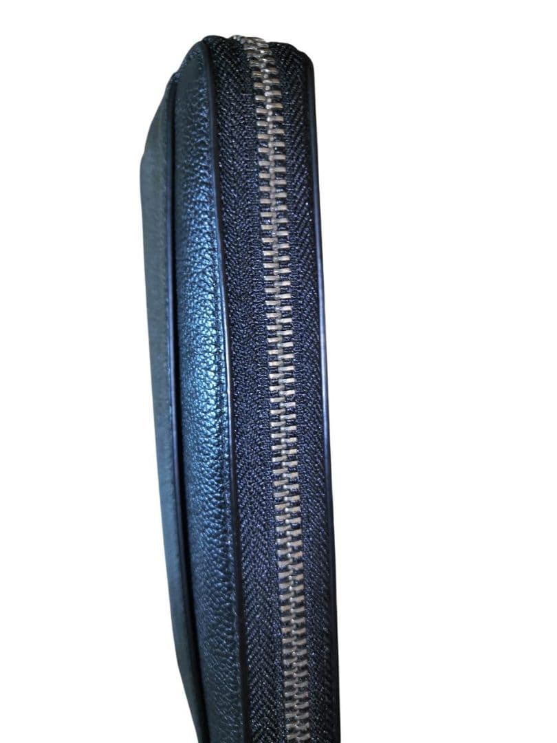 【新品未使用】 COACH 本革ラウンドファスナー長財布 黒