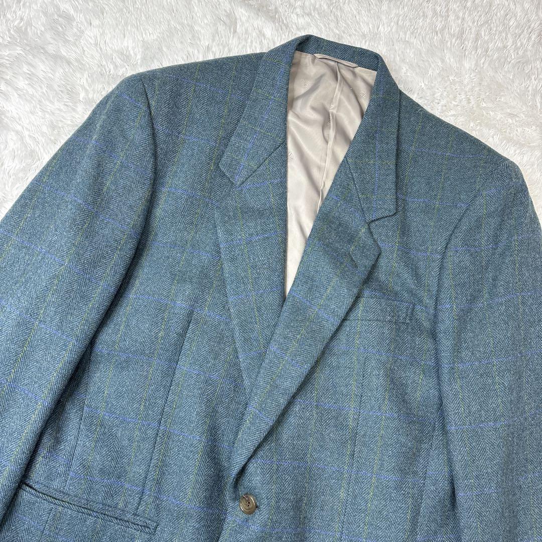 【アルパカ混合】　クリスチャンディオール　テーラードジャケット　L