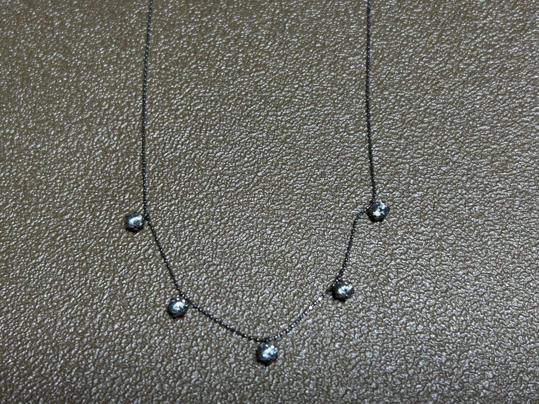 K18WG キュービックジルコニアネックレス