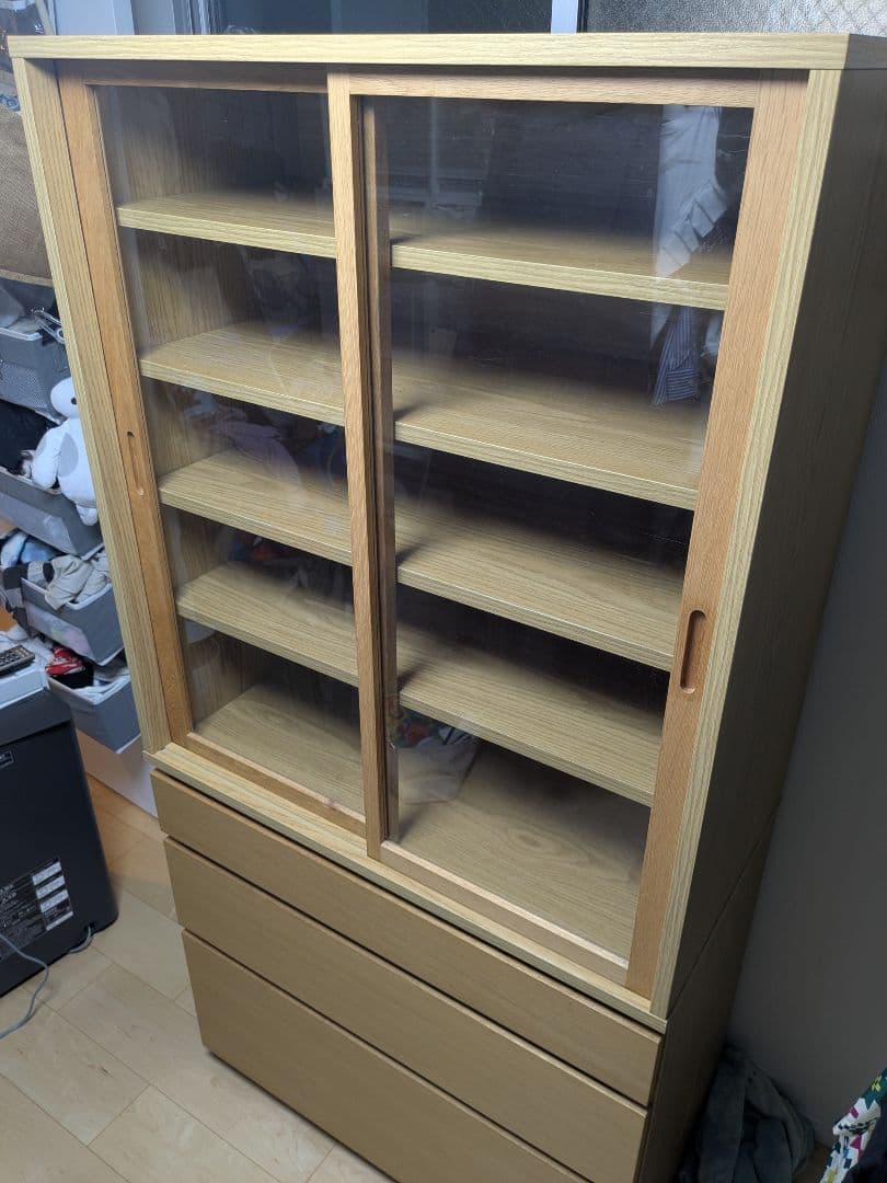 価格変更　無印良品 MUJI オーク材 カップボード 食器棚 キャビネット