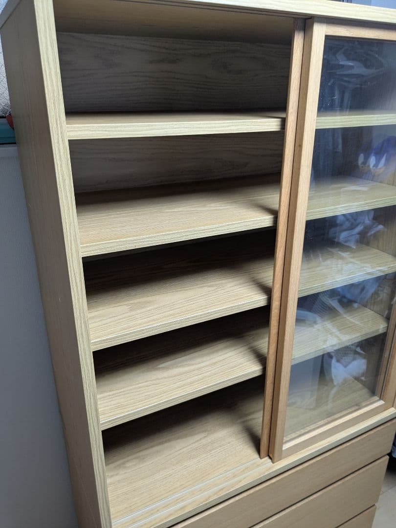 価格変更　無印良品 MUJI オーク材 カップボード 食器棚 キャビネット