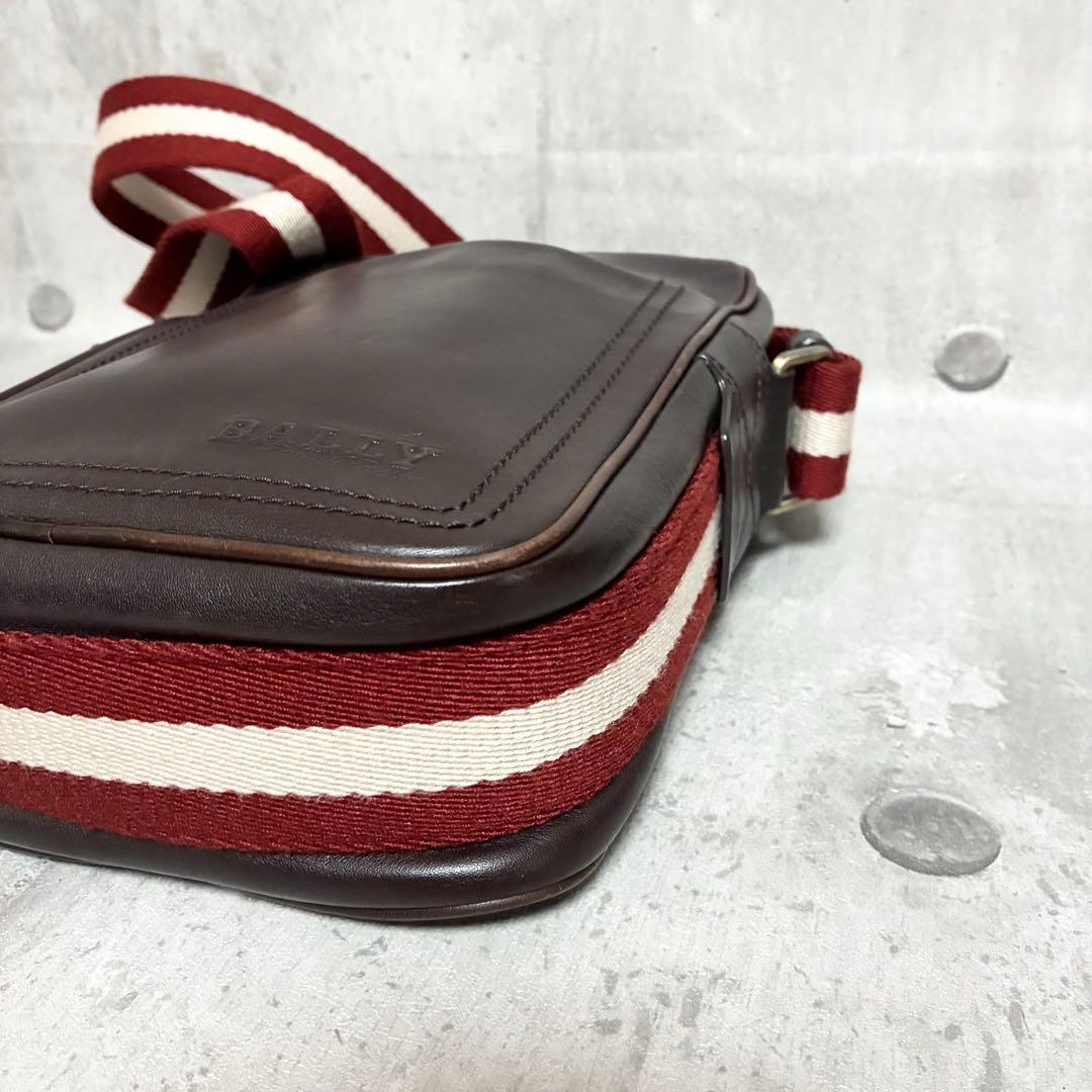 【美品】BALLY バリー ショルダーバッグ ボディバッグ ブラウン レザー