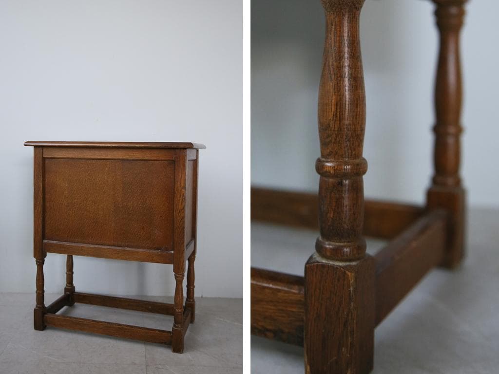 英国アンティーク木製カップボード/キャビネット/キッチン収納/飾り棚92-127