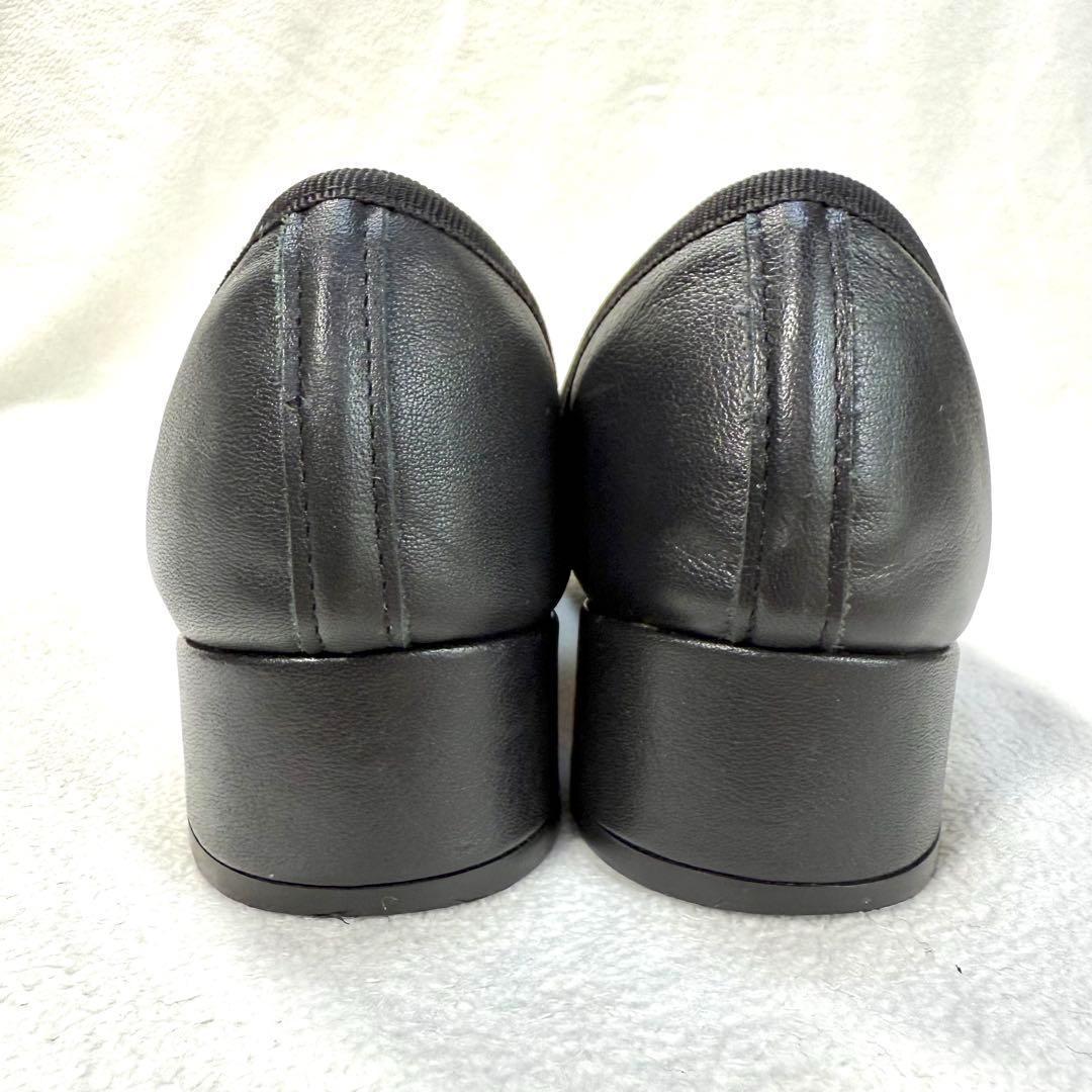 極美品✨レペット カミーユ バレエシューズ ブラック レザー リボン 37.5