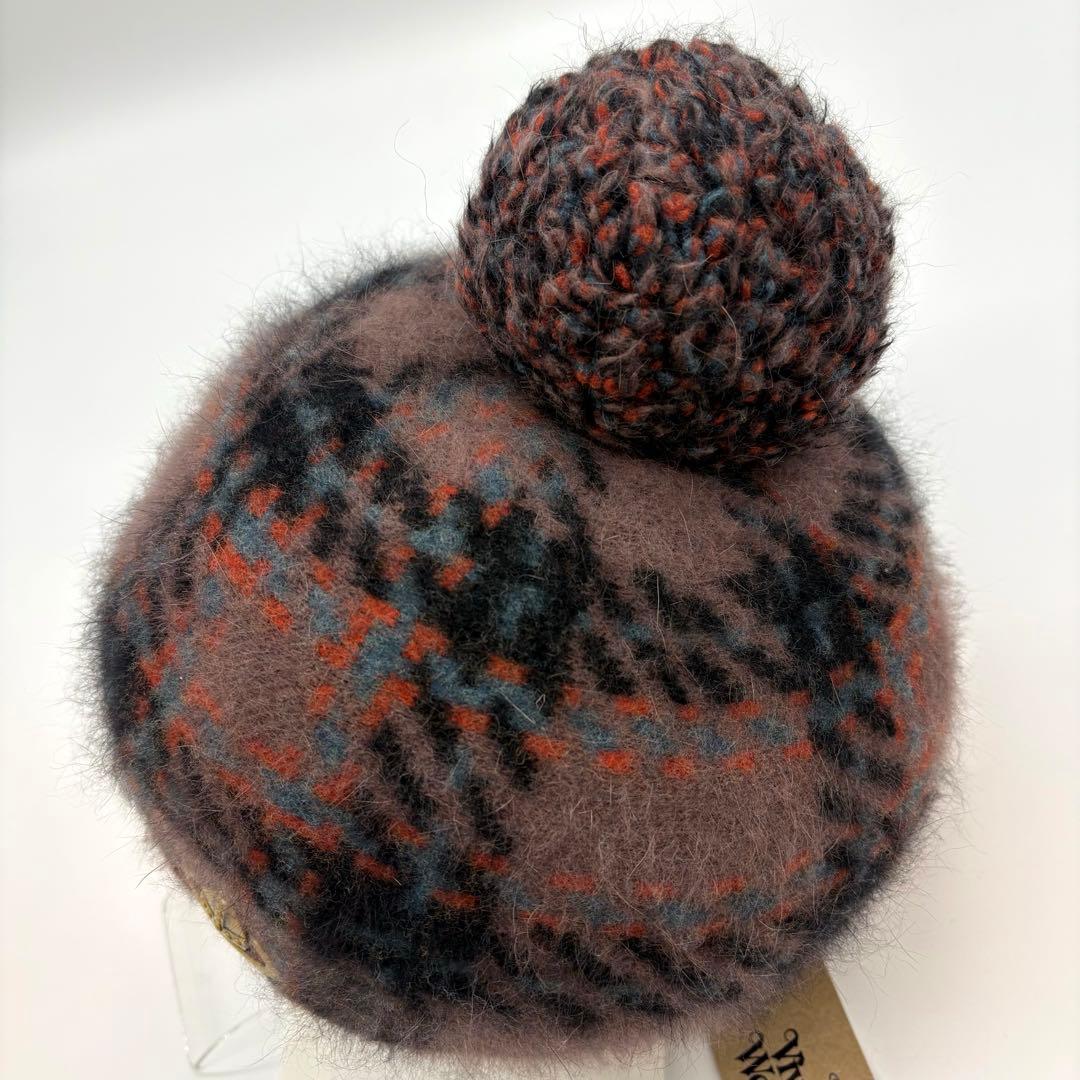 VIVIENNE WESTWOOD チェック　 ベレー帽 オーブ ボンボン レア