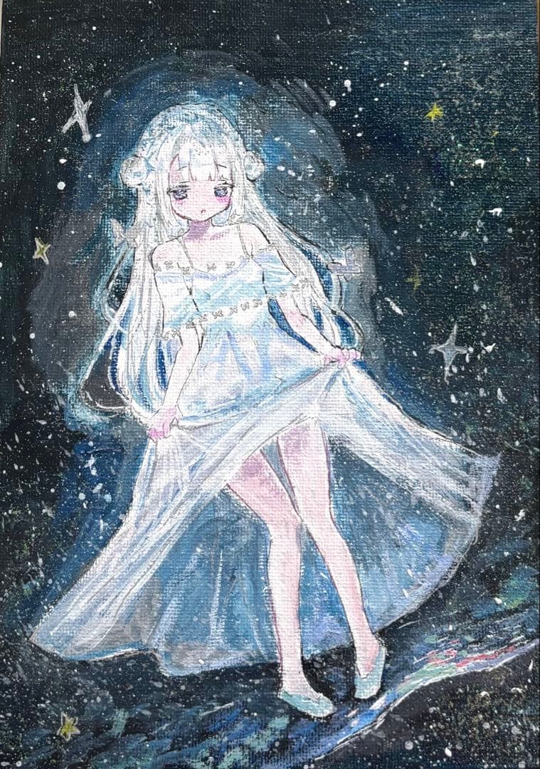 k*i様 イラスト SNSアイコン オリジナル　手描き　女の子　アナログ