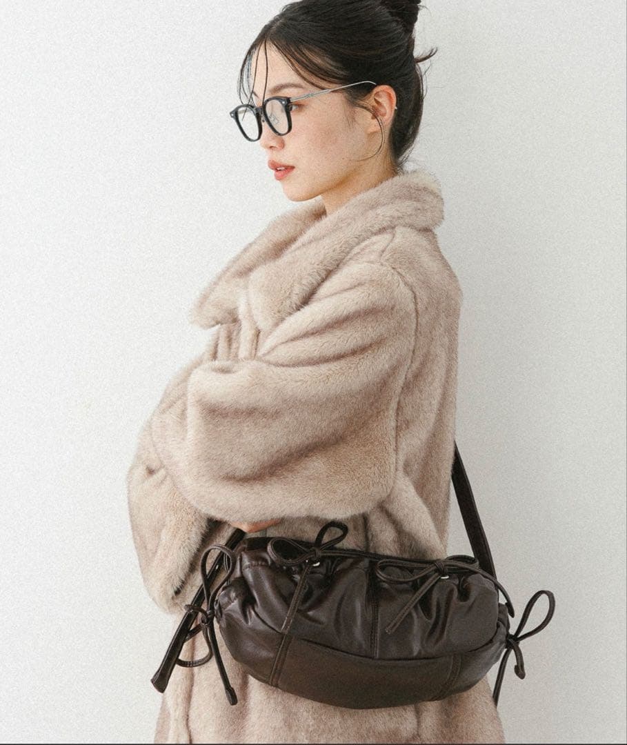 Heather MIXファーミドルジャケット　ベージュ　新品未使用　完売品